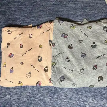 산리오 남자 시마무라 긴팔 후드티 핑크 그레이