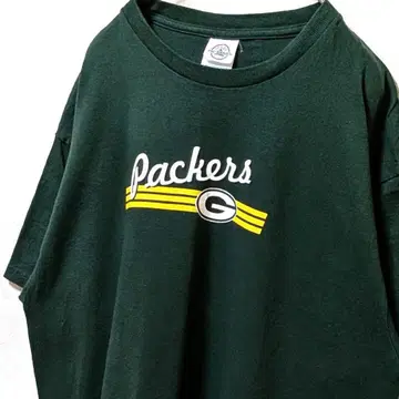 델타 NFL 그린베이 패커스 로고 T셔츠 그린 L 구제 의류