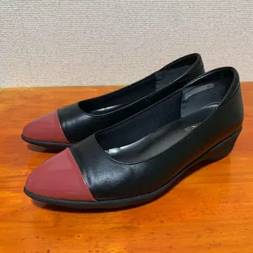 새상품급 힐즈아베뉴 블랙 핑크 23.5cm 펌프스