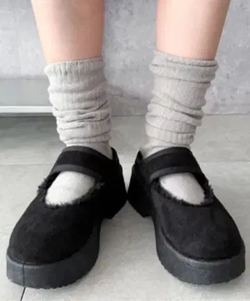 WEGO 무스탕 터치 멜리 제인 슈즈