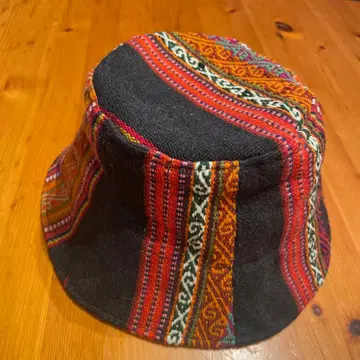 볼리비아 민예품 버킷햇 울