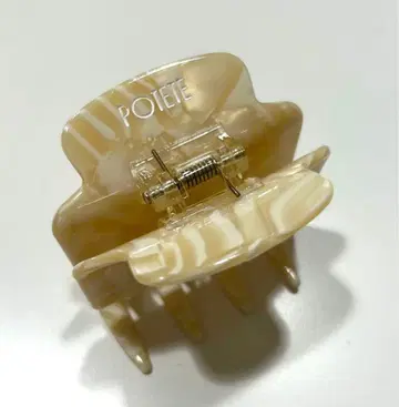POTETE 헤어 클립 square clip cream white
