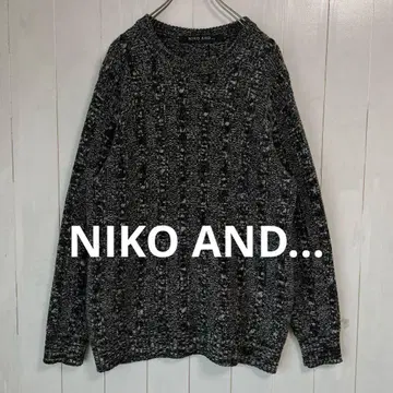 NIKO AND - 큼직한 케이블 짜임 세미롱 스웨터 L 사이즈