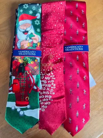 AMERICAN TRADITIONS 크리스마스 넥타이 3세트
