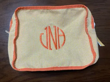 jnhearts JNH 파우치 깅엄 체크 오렌지 L 사이즈