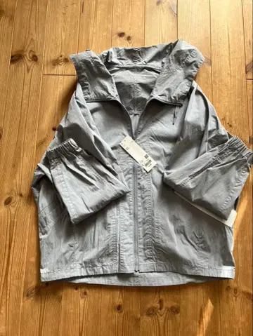 그레이 후드 부착 자켓 L