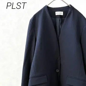 PLST 노카라 V넥 포켓 부착 심플 안감 부착 자켓