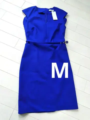 [ 미사용 새상품 ] MNG 슬리브리스 미니 원피스 파랑 블루