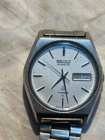 SEIKO TYPE II 쿼츠 시계 실버