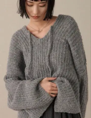 LOWRYS FARM 로리즈팜 멜란지 후드 니트 풀오버