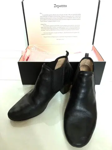 Repetto 레페토 숏부츠 사이드 고어 가죽 블랙