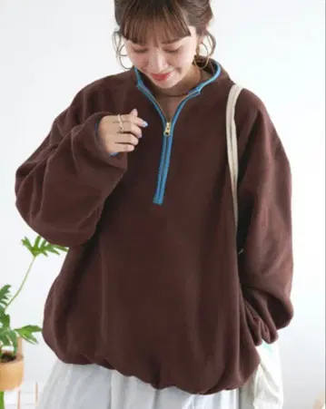 B.C STOCK Kanako produce 플리스 하프 지퍼