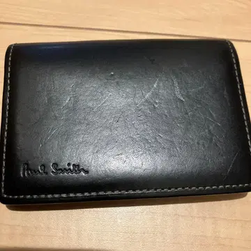 폴 스미스 블랙 가죽 명함지갑