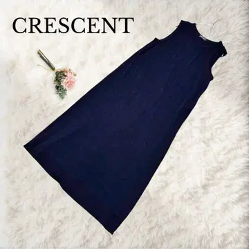 블랙 슬리브리스 롱 원피스 M 울 94% 일본제 플레어