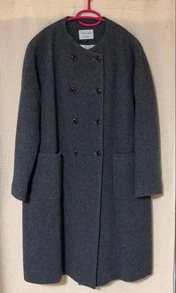 여성용 Vent d'ouest 노카라 울 코트 그레이