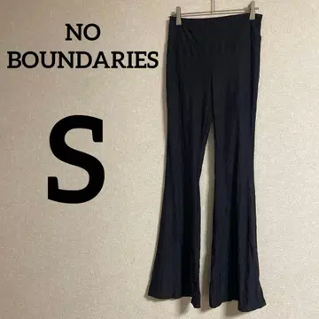 NO BOUNDARIES [ S ] 블랙 플레어 팬츠 (3-5) 스트레치