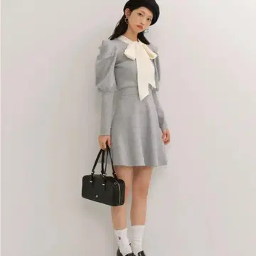 보타이 니트 셋업 LILY BROWN 원피스 미니 스커트