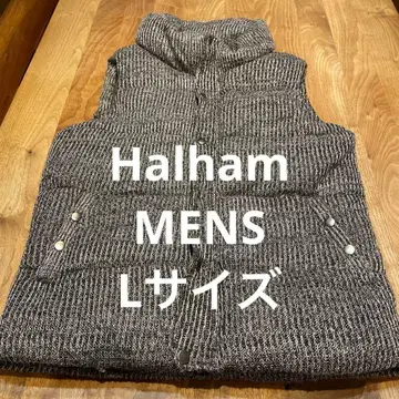 Hal ham 니트풍 다운 베스트 L 사이즈 그레이 계열