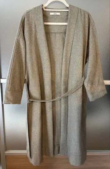 relume 그레이 롱 코트 벨트 포함