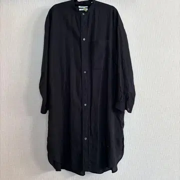 Gymphlex 린넨 셔츠 원피스 블랙