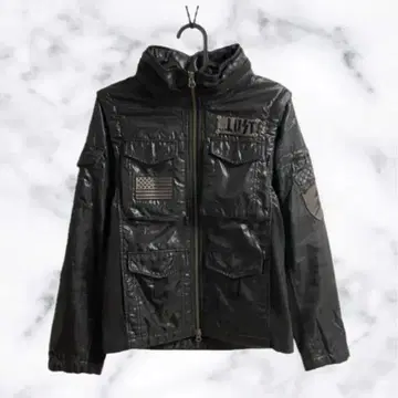 나일론 라이더스 밀리터리 블루종 플라이트 자켓