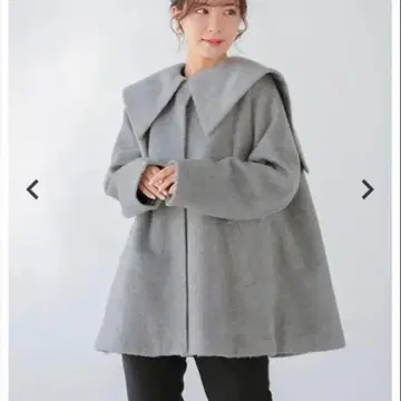 fitmore 핏모어 빅 칼라 울 라이크 샤기 코트