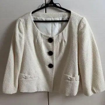 아이보리 노카라 자켓 사이즈 38