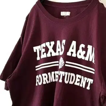 텍사스 A&M 포머 스튜던트 티셔츠 L 레드 빨간색 구제 의류
