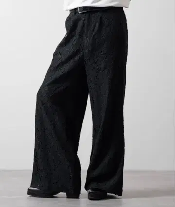 [ CLEL ] 루즈 코드 레이스 플레어 팬츠 S