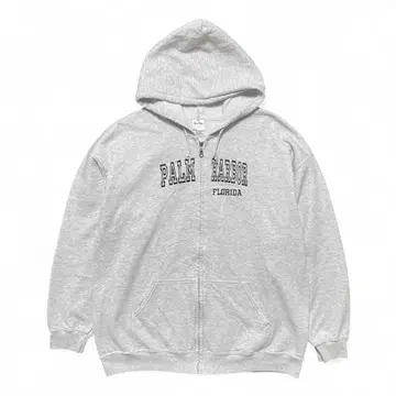 USA 구제 의류 집업 맨투맨 후드티 로고 자수 그레이 남성용 XL