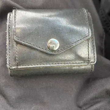 블랙 가죽 3단 폴더형 지갑