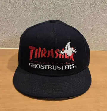 레어 THRASHER x 고스트버스터즈 콜라보 캡 네이비