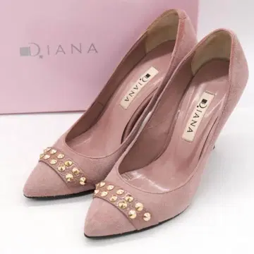 다이애나 펌프스 스웨이드 하이힐 22 사이즈 핑크 DIANA