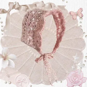 바부슈카 보닛 크로셰 뜨개질 모자