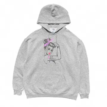 USA 구제 의류 풀오버 맨투맨 후드티 프린트 그레이 남성용 XL