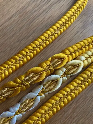 미사용 금 계열 사용, 실크 100% 허리띠