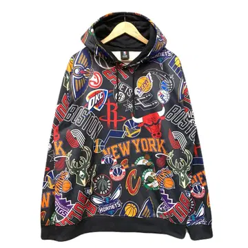 UNK NBA 팀 로고 올 패턴 후드티 XL 사이즈