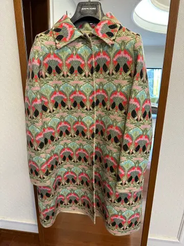 BLUGIRL (이탈리아제) 다색 패턴 울 코트