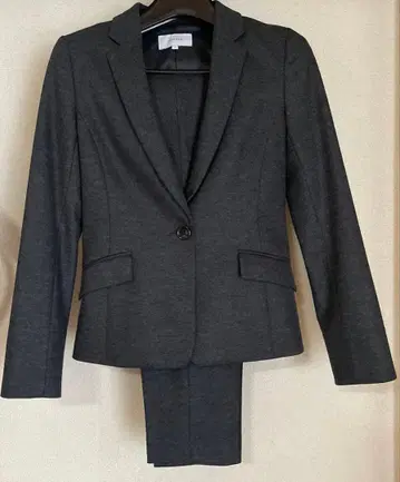 [언타이틀] 팬츠 수트 셋업 울 그레이