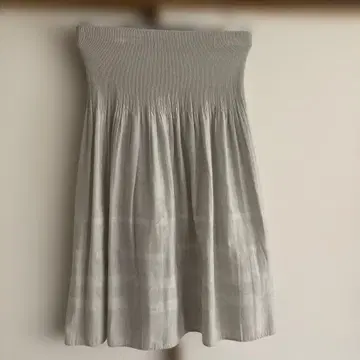 플레어 스커트 그레이 무릎 기장 리버서블