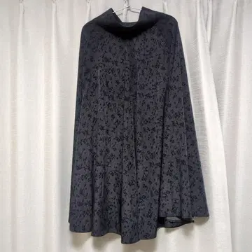 CLANE 자카드 플라워 플레어 스커트