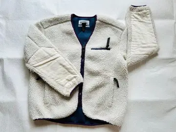 [ MANASTASH ] 아이보리 플리스 자켓 M 사이즈