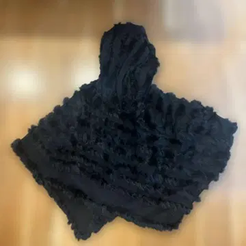 Reflect 후드 부착 블랙 판초