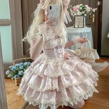 ピンクのロティタファッションドレスワンピース