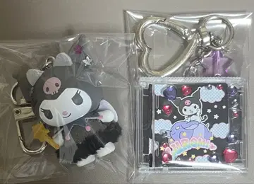 산리오 치비토모 악마와 천사 마스코트 참 CD풍 키링 쿠로미