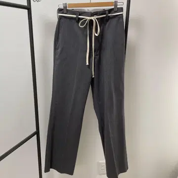 허리 리본 포함 와이드 팬츠 38 사이즈