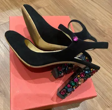 가격 인하 Jimmy Choo 블랙 스웨이드 펌프스