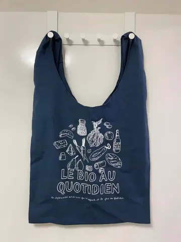 오가닉 코튼 에코백 네이비