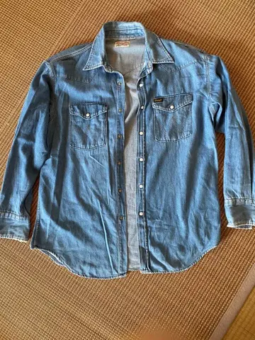 90sWrangler 데님 셔츠 M 사이즈 일본제 웨스턴 셔츠