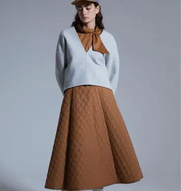 시트 도쿄 퀼팅 스커트 Eva quilt 카멜 사이즈 36